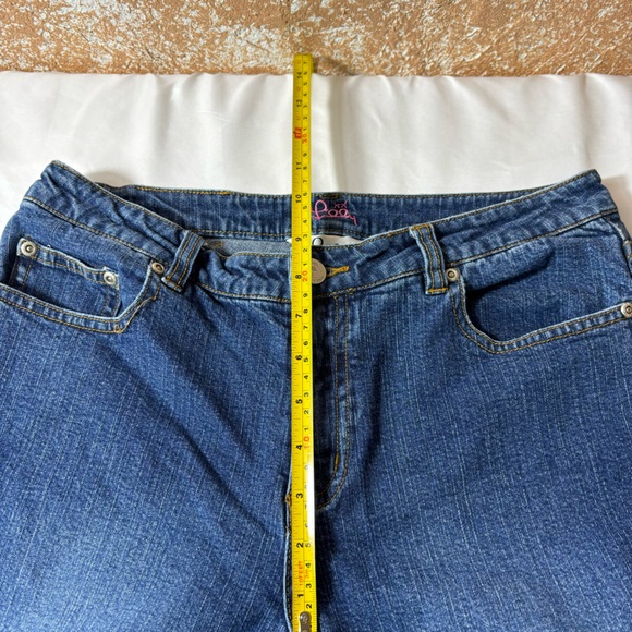Lilly Pulitzer Mid-Rise Cropped Jeans Straight Leg Blue Denim Capris Size 6 - Picture 12 of 15